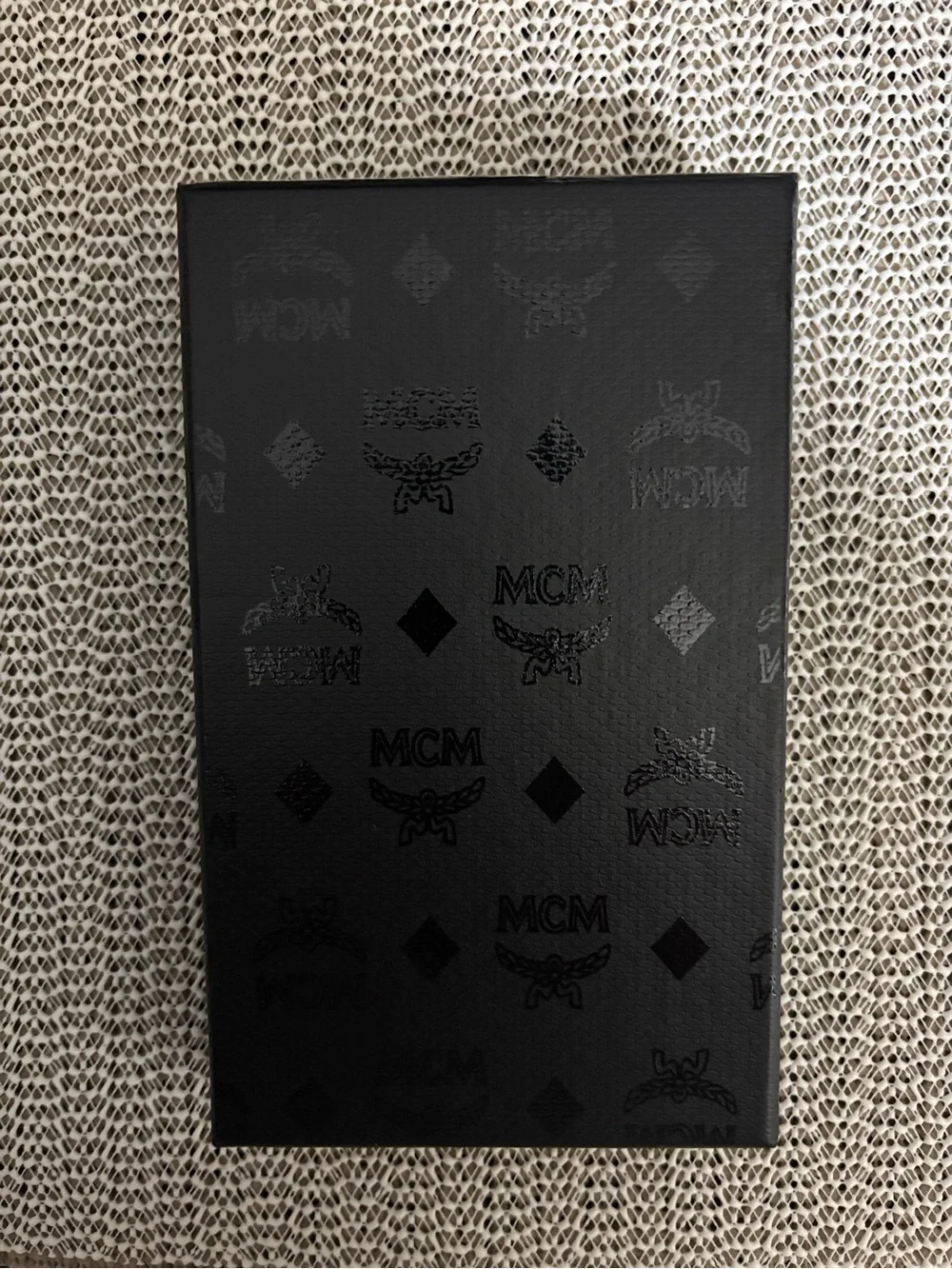 MCM Gold Metallic Logo iPhone Case with Black Monogram